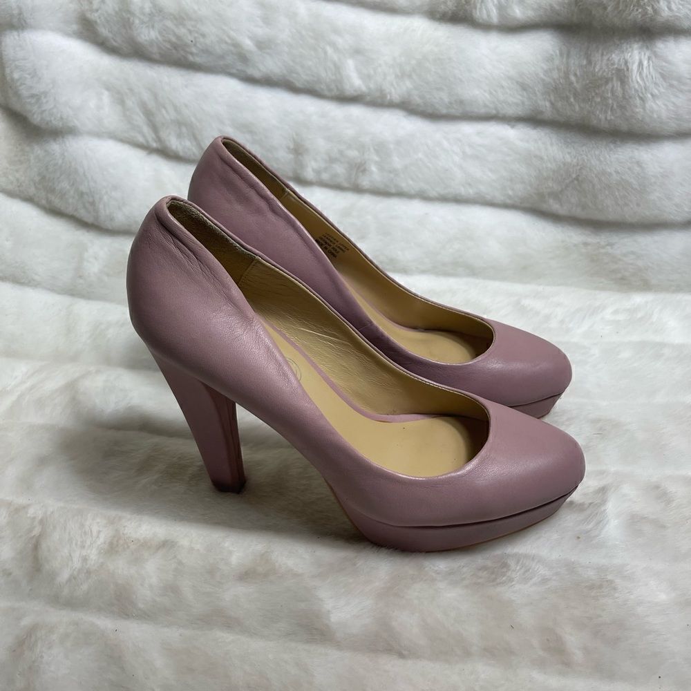 Paco Gil leather blush pink platform slip on heels size 10M